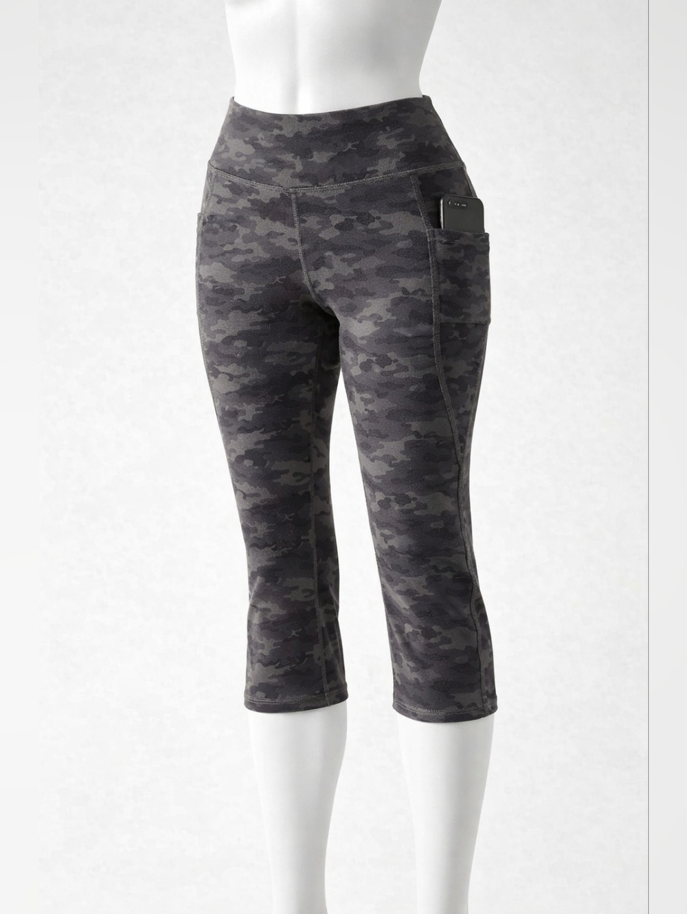 ALONG FIT Camo Capri Leggings Size M High Rise Pocket Athletic Yoga Pants